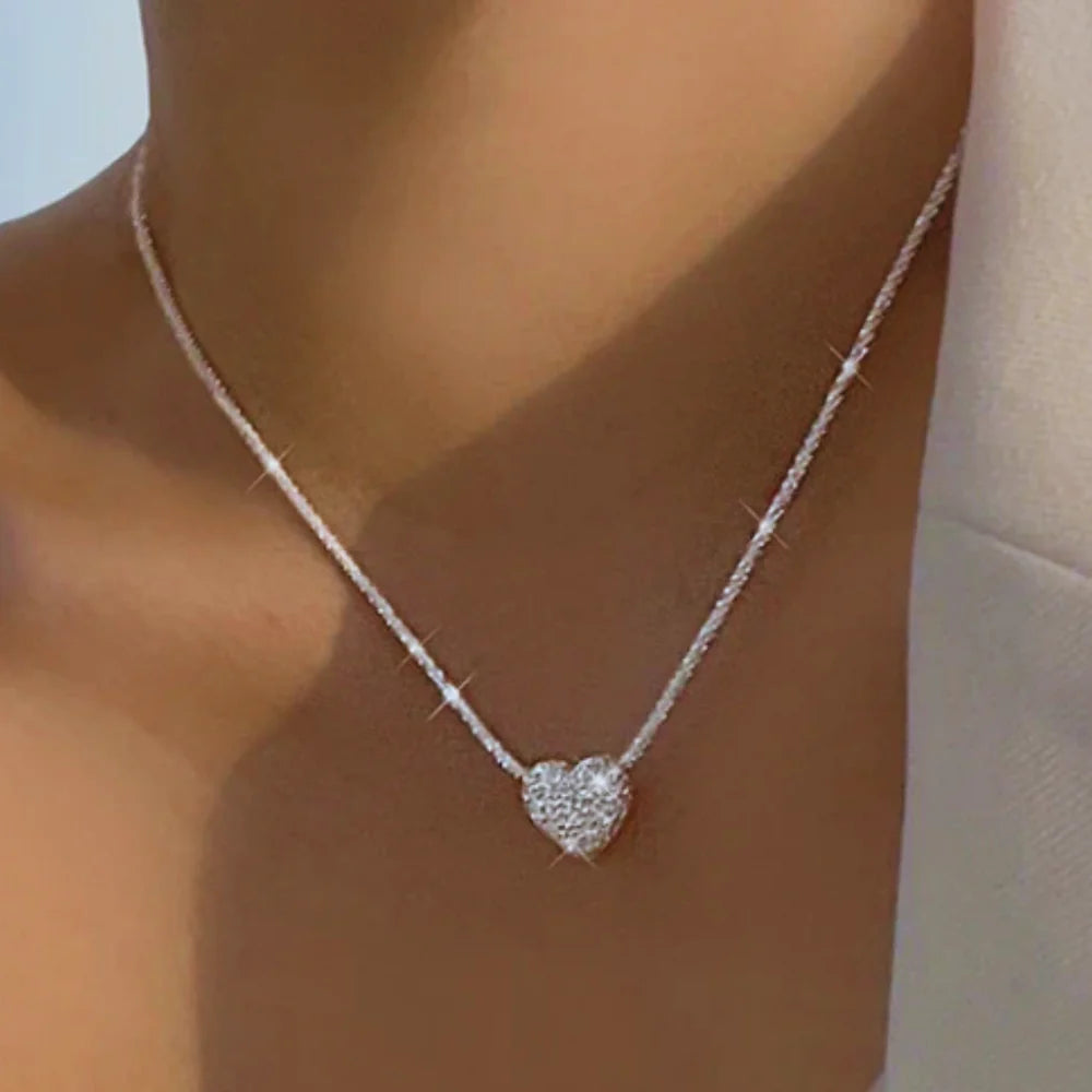 Collana in argento “Cuore scintillante” - edizione limitata