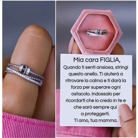 Anello anti-stress "MIA CARA FIGLIA"